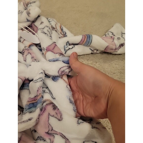NWT HSN Lacey Chabert Kid's "Mommy+Me" Printed Short Robe Unicorns Kid Small - Picture 11 of 11